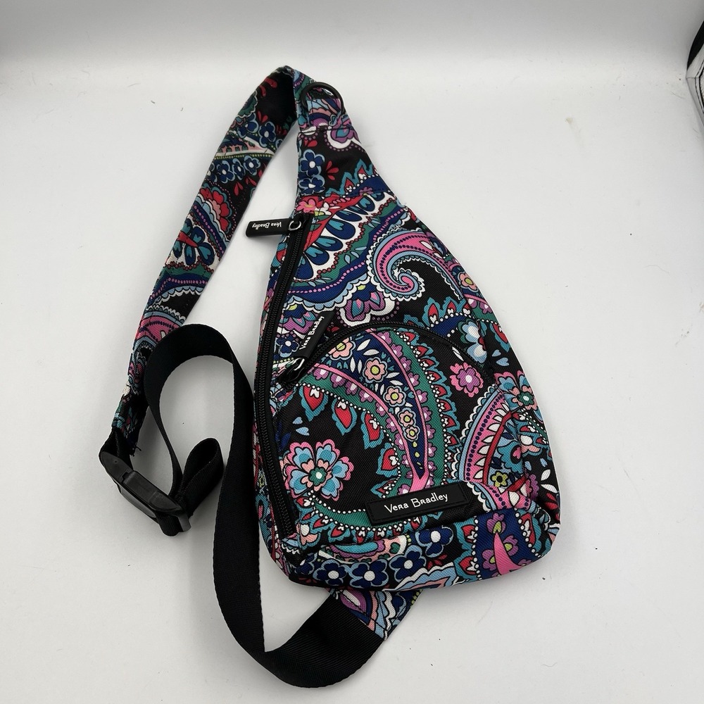 Vera Bradley Essential Sling Backpack in Haymarket Paisley Quilted Cotton